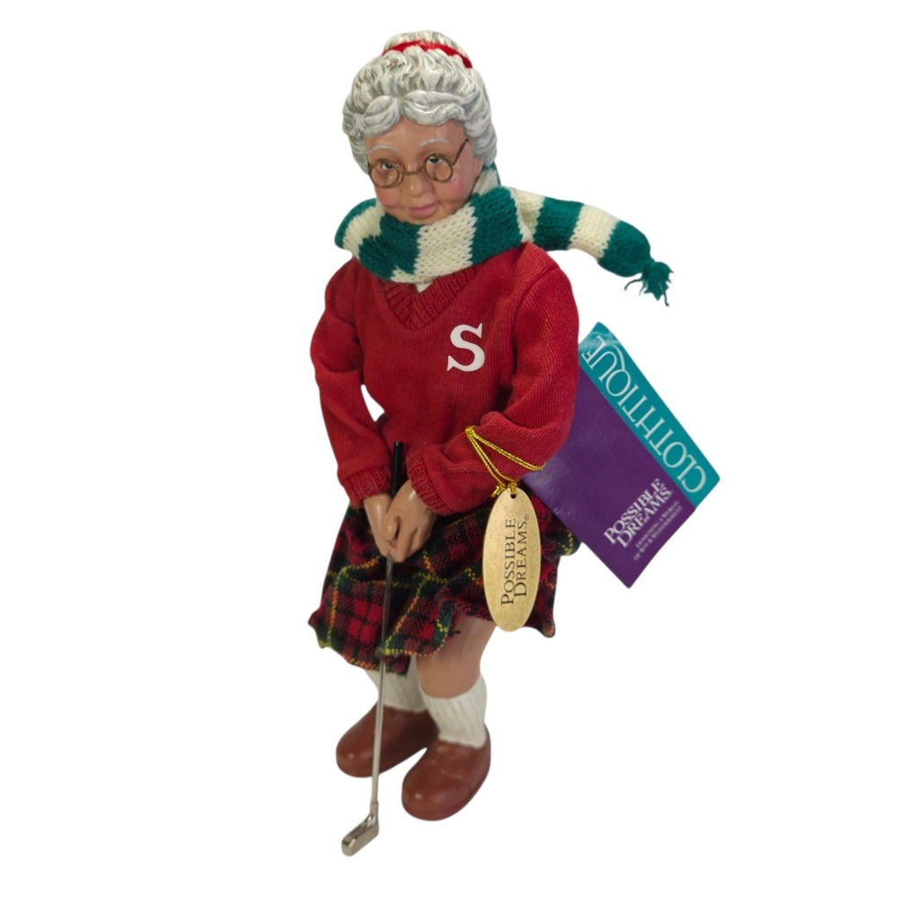 Possible Dreams Clothique Mrs Claus Golfing While Santas Away Figurine 713203